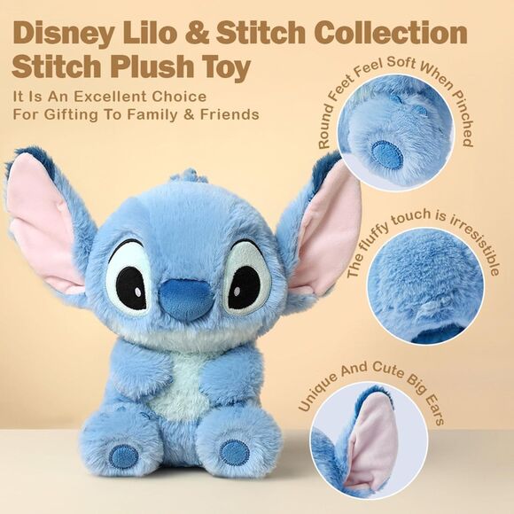 MINISO Disney Lilo Stitch Plush Toy 16 Inch Cute Collectible Stuffed Animal Gift - Picture 4 of 5